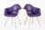 Mid-Century Modern Vintage Mid Century Dax Purple Lounge Chairs by Eames for Herman Miller For Sale - Image 3 of 16