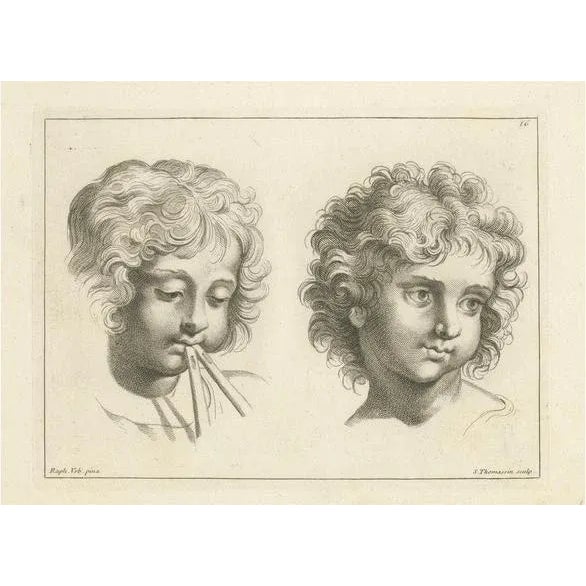 Thomassin, Cherubic Melody, 1740, Paper For Sale - Image 6 of 6