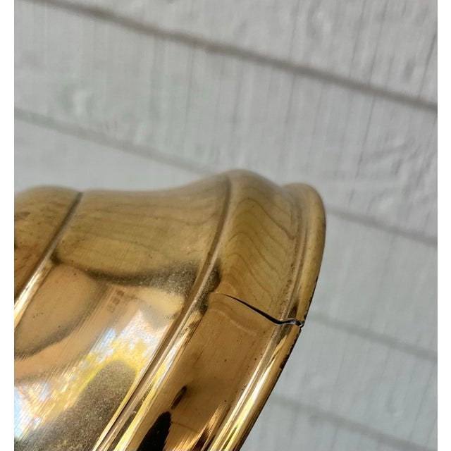 1890s Antique Edwardian Solid Brass English Tall Oil Lamp For Sale - Image 12 of 12