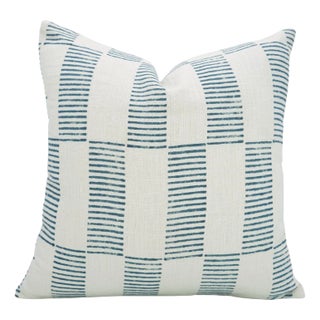 Artisan Cushion Cover 12x20 Inch Pure Linen Decorative Throw - Zig Zag For Sale