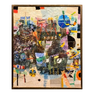 Kishio Murata - 1966 Abstract Cityscape - Original Oil Painting For Sale