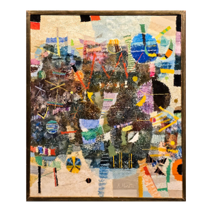 Kishio Murata - 1966 Abstract Cityscape - Original Oil Painting