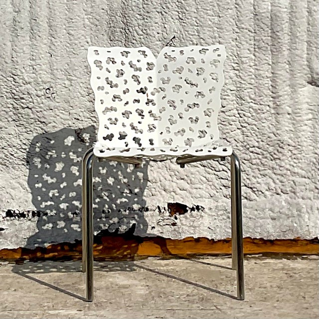 Late 20th Century Vintage Contemporary Cutout Topiary Chair After Richard Schultz For Sale - Image 5 of 6