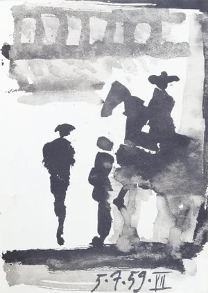 1980s "Toros y Toreros 9" Lithograph After Pablo Picasso