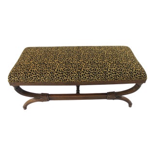 Baker Furniture Upholstered Bench For Sale