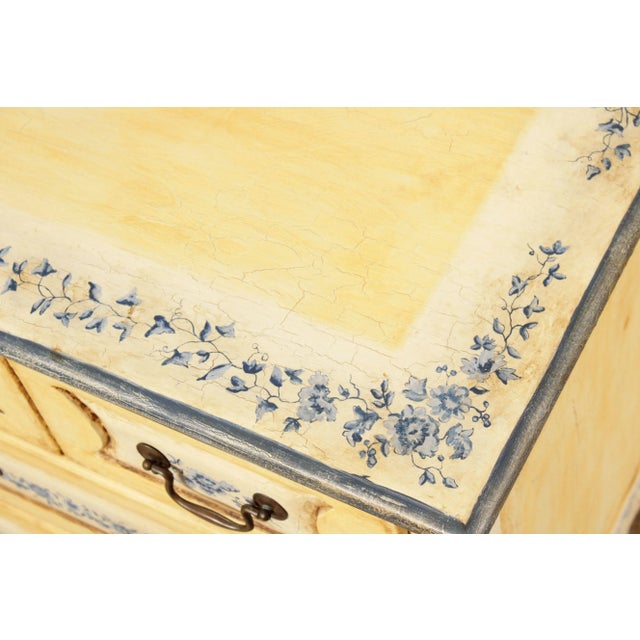 1990s 1990s Habersham Plantation Country French Style Paint Decorated Chest of Drawers For Sale - Image 5 of 13