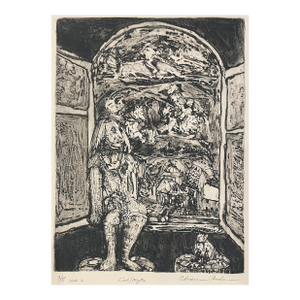 1973 Adrienne Anderson Cat Mystic Etching
