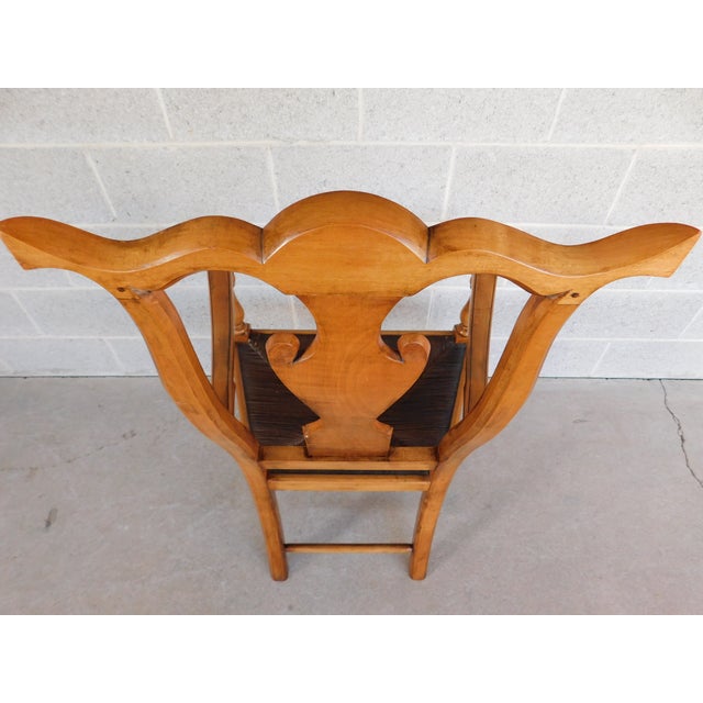 New England Style Figured Maple Lyre Back Arm Chair Attributed to William Savery For Sale - Image 9 of 17
