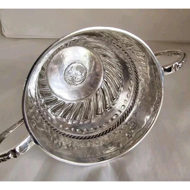 Antique Queen Anne Britannia Silver Porringer with 1709 Half Crown, 1709 For Sale - Image 4 of 18