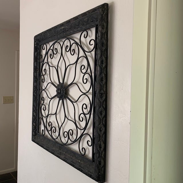 Stunning 24" Square Metal Scrollwork Wall Decor – Elegant Matte Black FinishElevate your space with this gorgeous,...