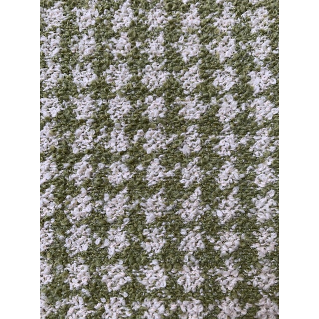 Beacon Hill Beacon Hill Green & Cream Houndstooth Boucle Fabric - By the Yard For Sale - Image 4 of 4