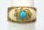 Contemporary 1960s Buccellati 18k Brushed Yellow Gold & Turquoise Ring Size 7 For Sale - Image 3 of 8