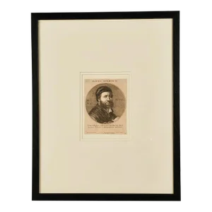 Engraved Hans Holbein Portrait, Circa 1700