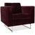 Embrace Set Armchair and Stool in Fabric Chrome Velour Velvet Purple Aubergine with Manual Function by Brühl, Set of 2 For Sale - Image 5 of 18