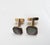 Mid-Century Modern Vintage Swank Black Mother of Pearl Cufflinks For Sale - Image 3 of 3