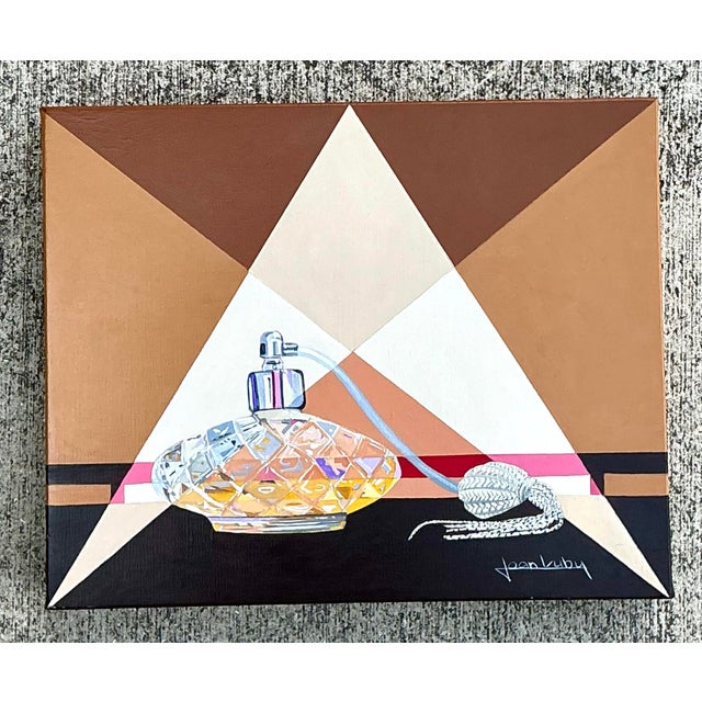 Vintage Bottle Original Oil Painting on Canvas For Sale In West Palm - Image 6 of 12