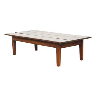 Large Coffee Table in Chestnut Wood For Sale