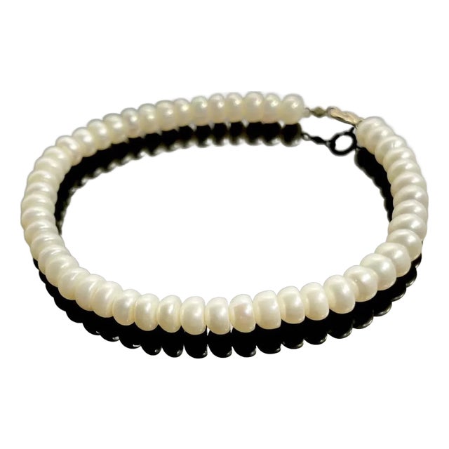 Pearl Bracelet Freshwater 10k Gold by Michael Anthony. For Sale
