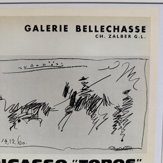 1960s 1961 Galerie Bellechasse Pablo Picasso Toros Poster France For Sale - Image 5 of 6