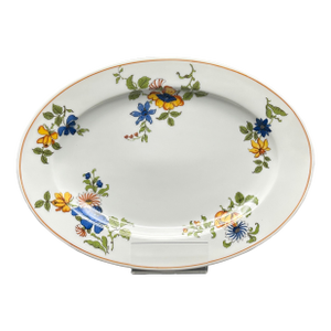 Vintage C. Ahrenfeldt Limoges France Pour Stern Brothers New York Oval Porcelain Platter With Floral Border