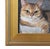 Orange cat kitten portrait study, acrylic painting on artist panel. Included are the antiqued gold wood frame and hanging...