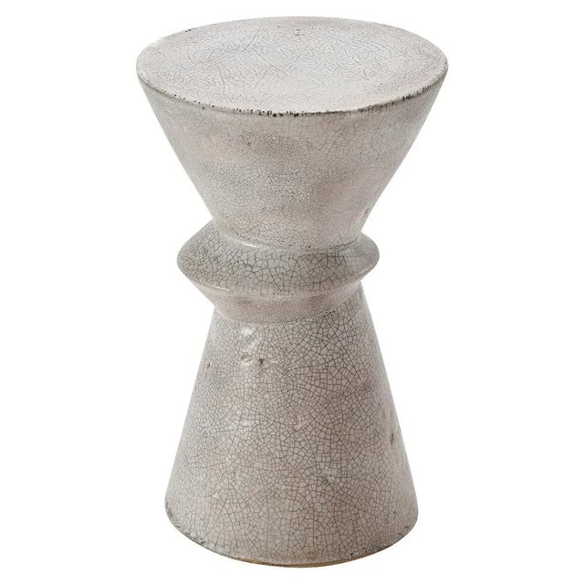 Beige Crackle Side Table by Perler For Sale - Image 10 of 10