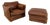 Set of Vintage Club Chair and Ottoman from Roche Bobois, 1980s For Sale