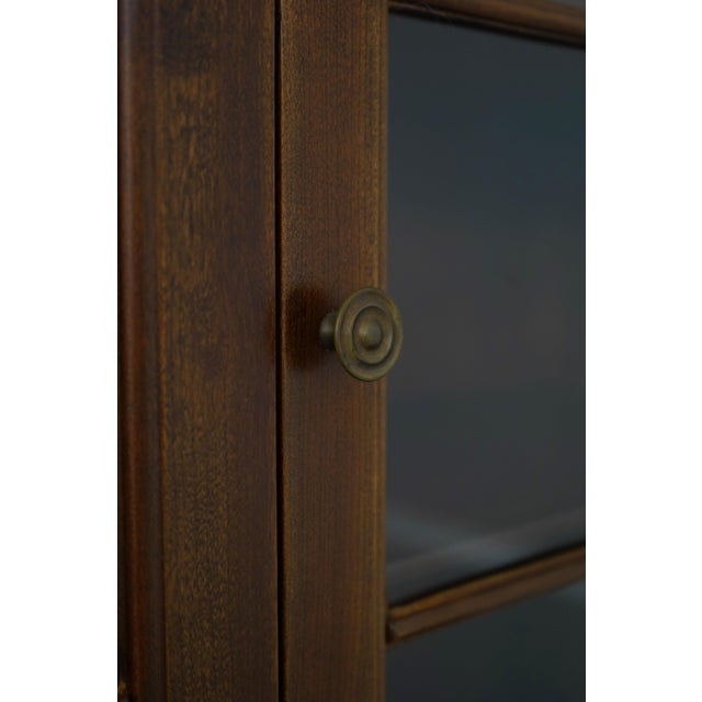 Wood Harden 2 Piece Cherry Stepback Cupboard China Hutch For Sale - Image 7 of 12