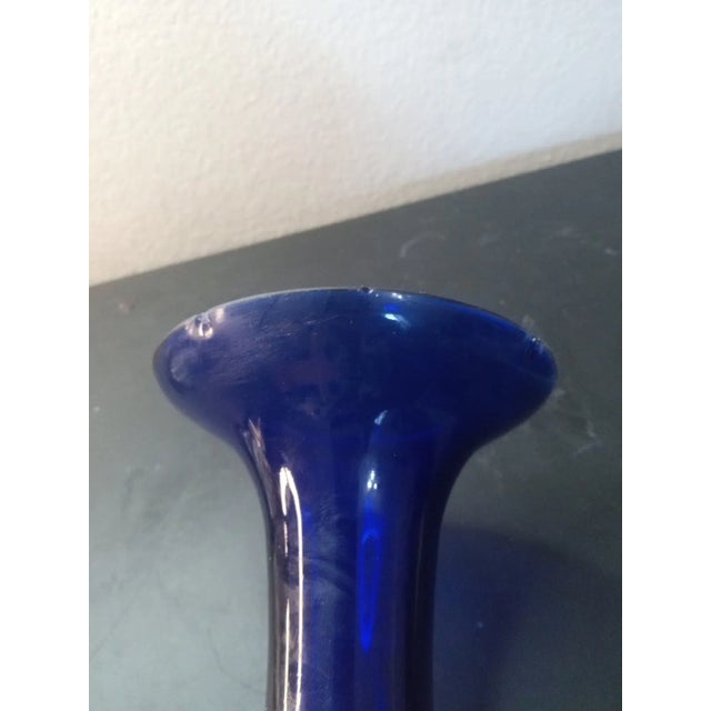 Mid-Century Modern 1980s Rogaska Green/Blue Art Glass Reversible Vase, Made in Yoguslavia For Sale - Image 3 of 8