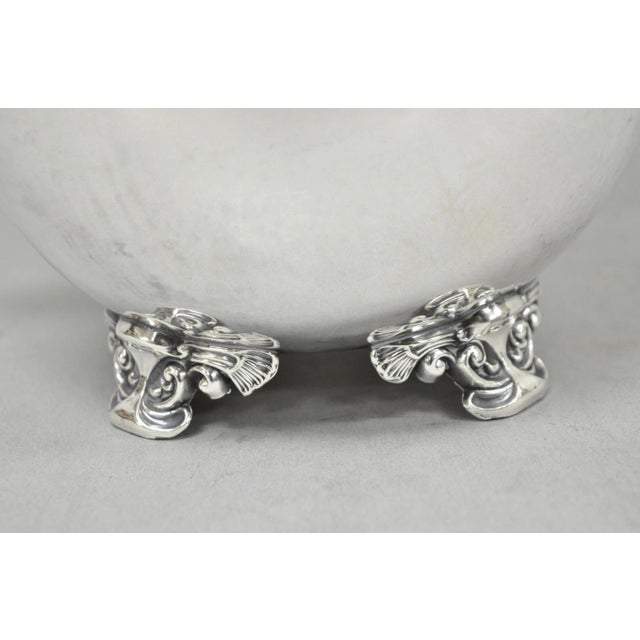 Mid 20th Century Vintage Poole Victorian Silver Plated Bulbous Footed Water Pitcher W/ Ice Lip For Sale - Image 5 of 14