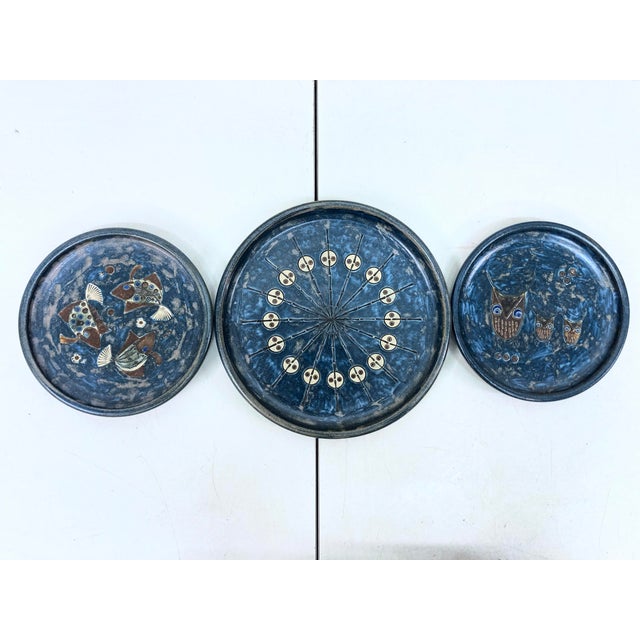 Vintage Wall Plates by Heinz Theo Dietz, 1970s, Set of 3 For Sale - Image 6 of 13