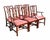 Chippendale Set of Late 20th Century Six Mahogany Henkel Harris Dining Chairs With Pink Floral Damask Seats For Sale - Image 3 of 12