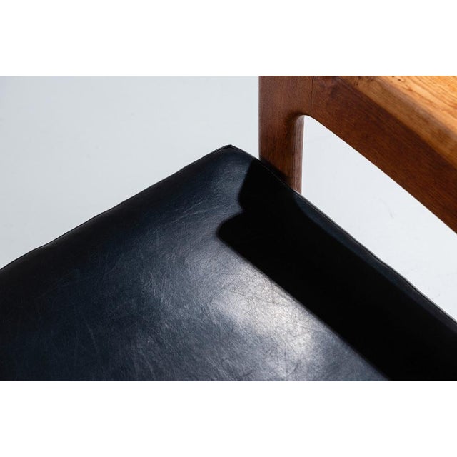 Belgian Lounge Chairs in Oak with Leather Cushions, 1960s, Set of 2 For Sale - Image 13 of 17
