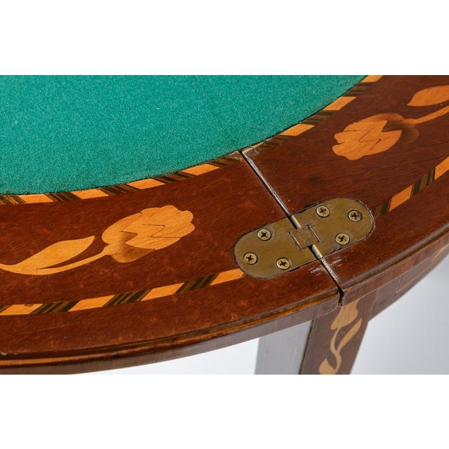 Dutch Inlaid Fold Over Table (Games Table) For Sale In West Palm - Image 6 of 8