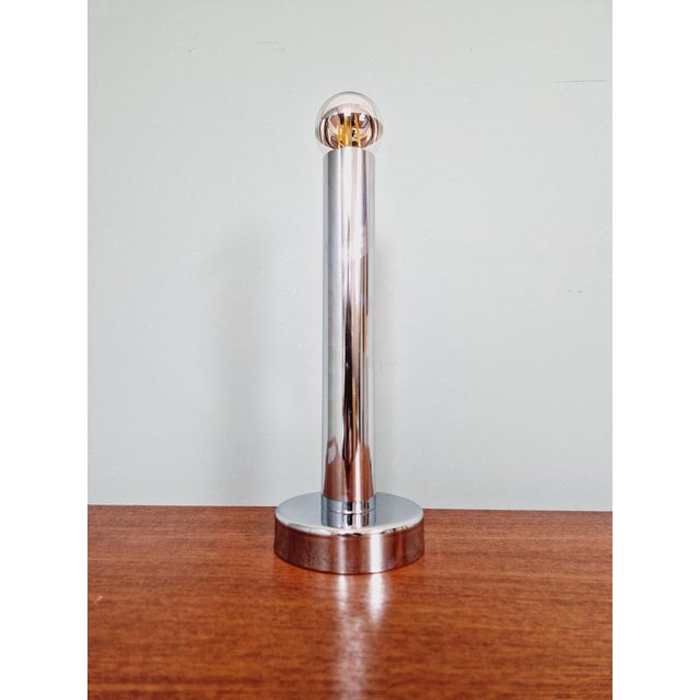 Tubular Chrome Metal Table Lamp, 1970s For Sale - Image 14 of 14
