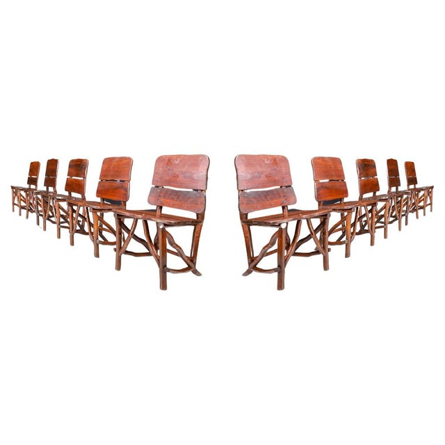 Pine Dining Chairs, France, 1960s, Set of 10 For Sale - Image 14 of 14