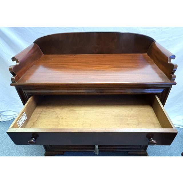 Mid 20th Century Mahogany Dry Sink Cabinet With Backsplash, Lock & Key For Sale - Image 10 of 18