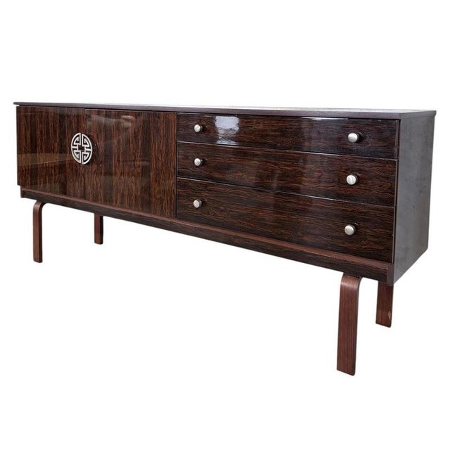 Vintage Sideboard with Raised Legs, 1960s For Sale - Image 9 of 11