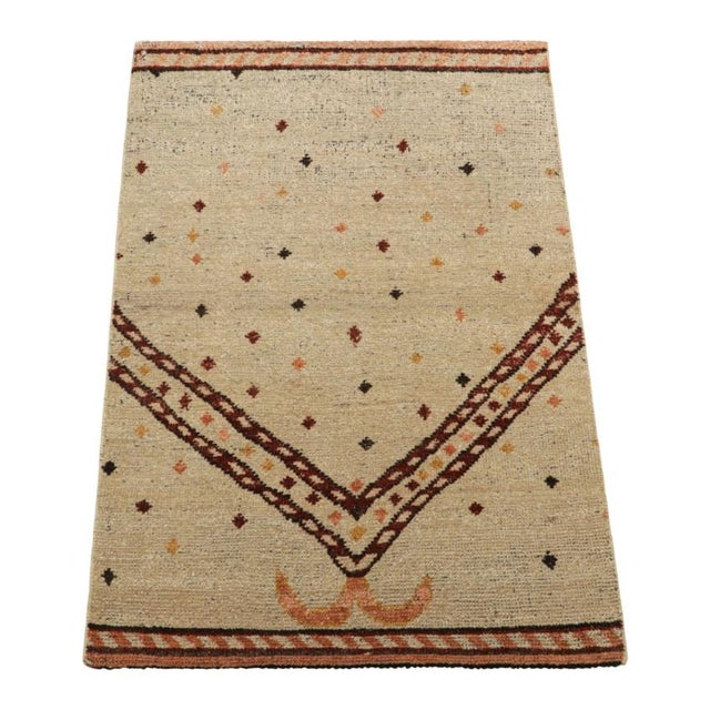 2010s Rug & Kilim’s Traditional Geometric Rug in Beige-Brown Tones For Sale - Image 5 of 7