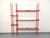 Vintage Italian Bauhaus Style Bookcase in Red Metal and Smoked Glass, 1970s For Sale - Image 6 of 15