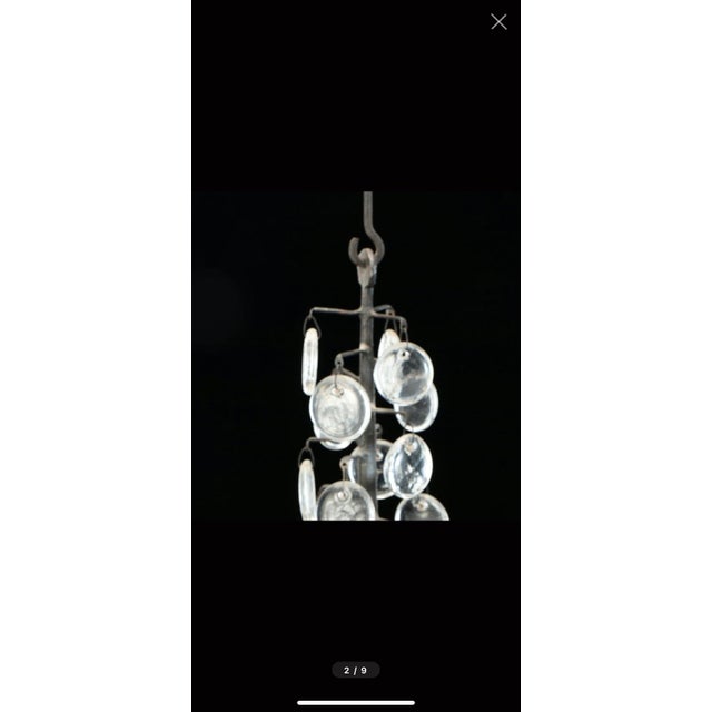 Mid Century Chandelier by Erik Höglund for Kosta Boda For Sale In Palm Springs - Image 6 of 8