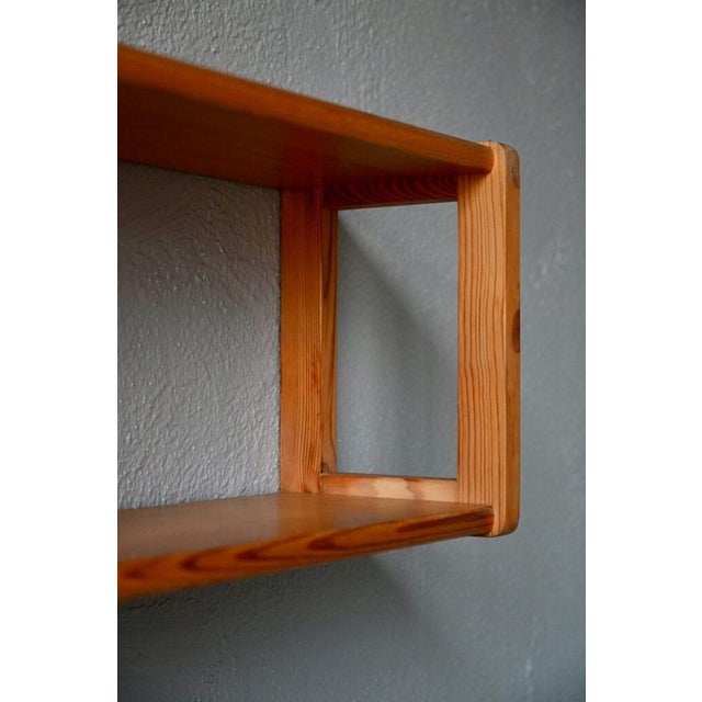 Brutalist Chalet Pine Hanging Shelf, 1970s For Sale - Image 4 of 17