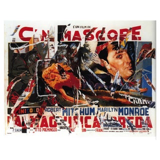 Mimmo Rotella, River of No Return, Silkcreen and Collage For Sale