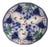 Antique Gaudy Welsh Blue Strawberry Ironstone Plate C. 1850's For Sale