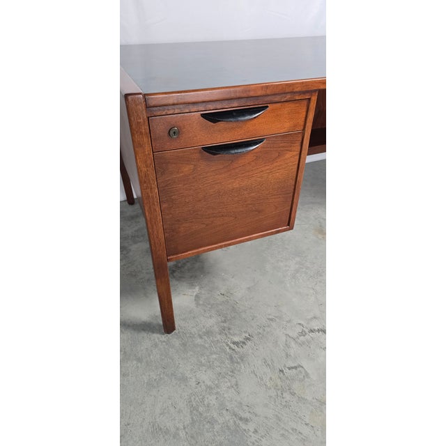 1960s Jens Rinsom Walnut Executive Desk For Sale - Image 10 of 11
