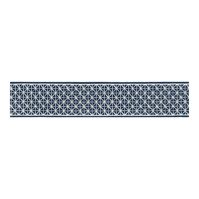 Sample - Schumacher X Timothy Corrigan Directoire Tape in Bleu Marine For Sale