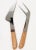 1960s Mid-Century Steel & Wood Carving Knife and Fork attributed to Amboss Austria, 1960s, Set of 2 For Sale - Image 5 of 9