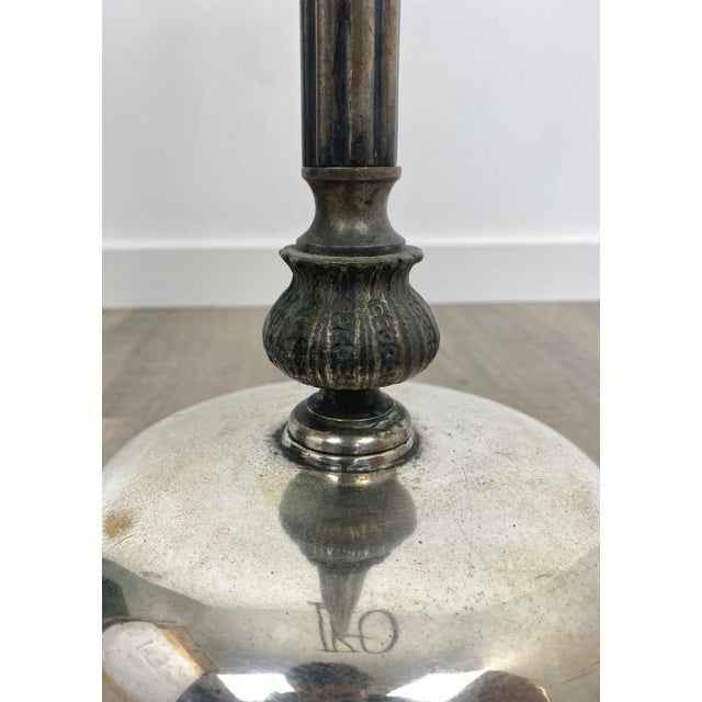 Mid-Century Italian Towel Floor Holder Rack in Solid Silver Brass, 1950s For Sale - Image 10 of 14