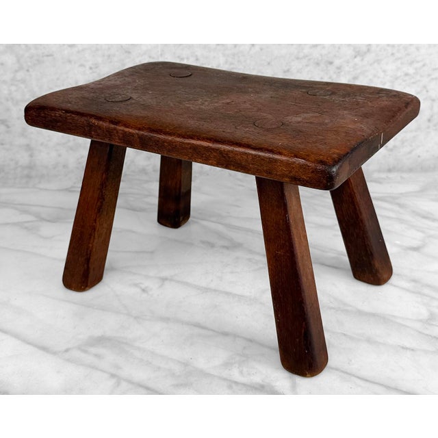 Farmhouse Vintage Colonial Maple Footstool by Cushman For Sale - Image 3 of 9