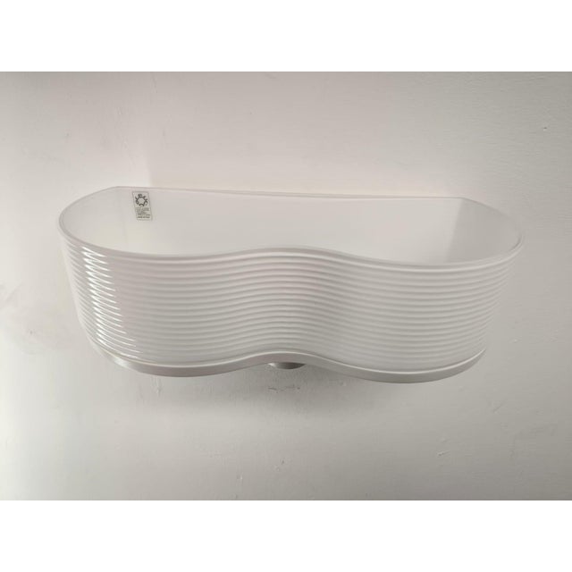 Metal White Double Wall Lamp in Metal and Murano Glass from Leucos, 1980s For Sale - Image 7 of 9